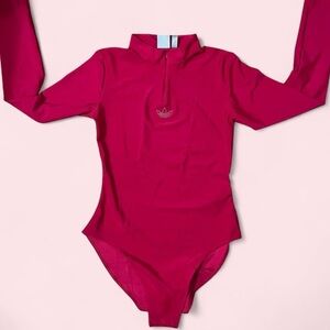 adidas rhinestone long sleeve bodysuit